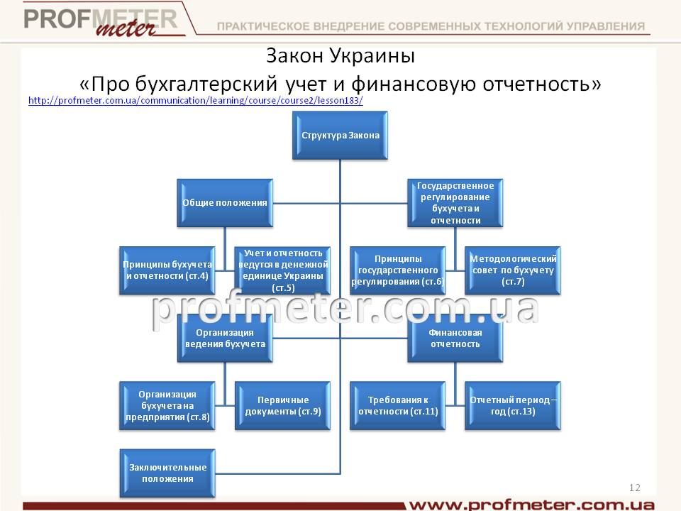 Закон Украины "Про бухгалтерский учет и финансовую отчетность"